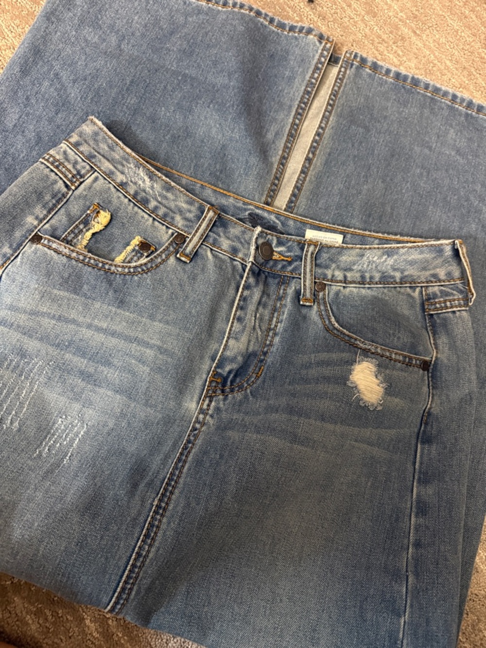 Stetson Blue Denim Jeans with Brass Stitching Detail - Picture 10 of 10